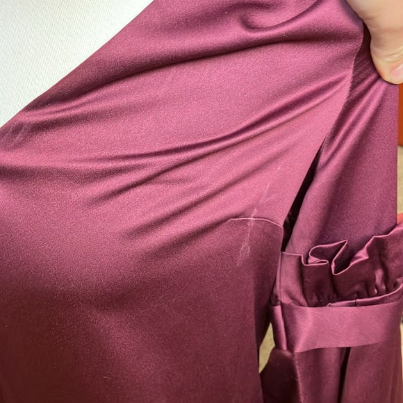 Deep Purpley Maroon Gianni Bini Silk Dress - Picture 3 of 3